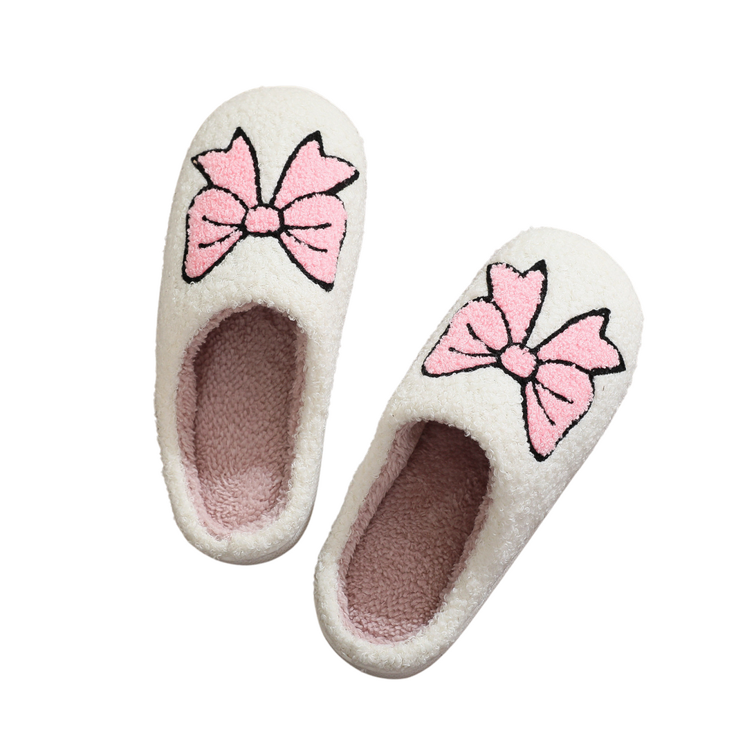 Pink Bow Slippers-Slippers-LNH Edit