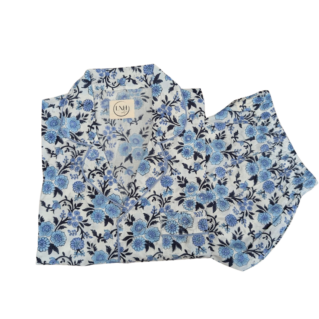 Thistle Blue Pyjama Set, Long
