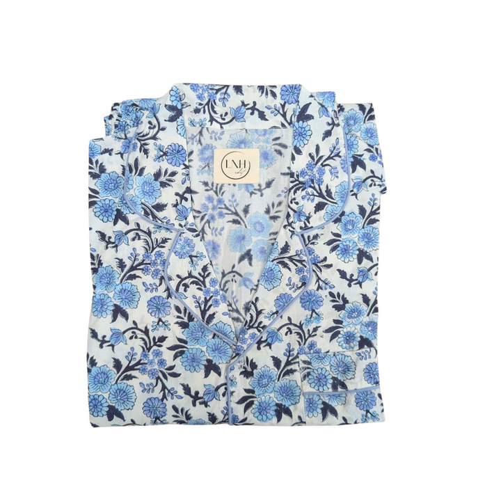 Thistle Blue Pyjama Set, Long