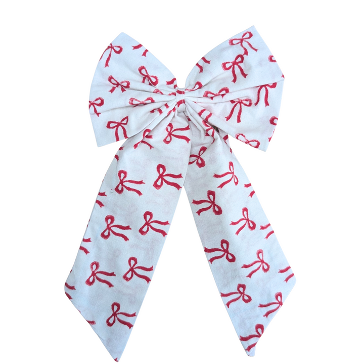 Red Bow Handmade Bow, 2 sizes