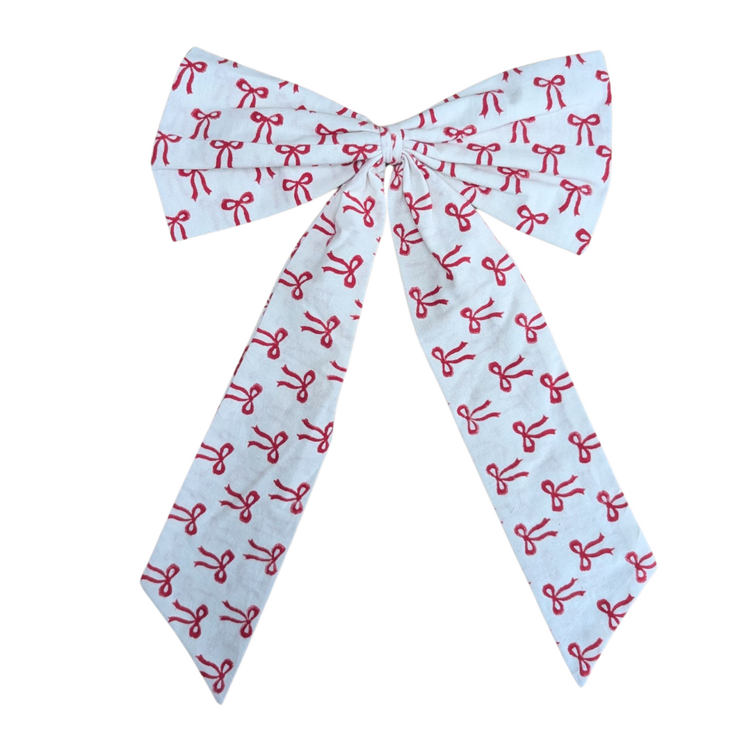 Red Bow Handmade Bow, 2 sizes