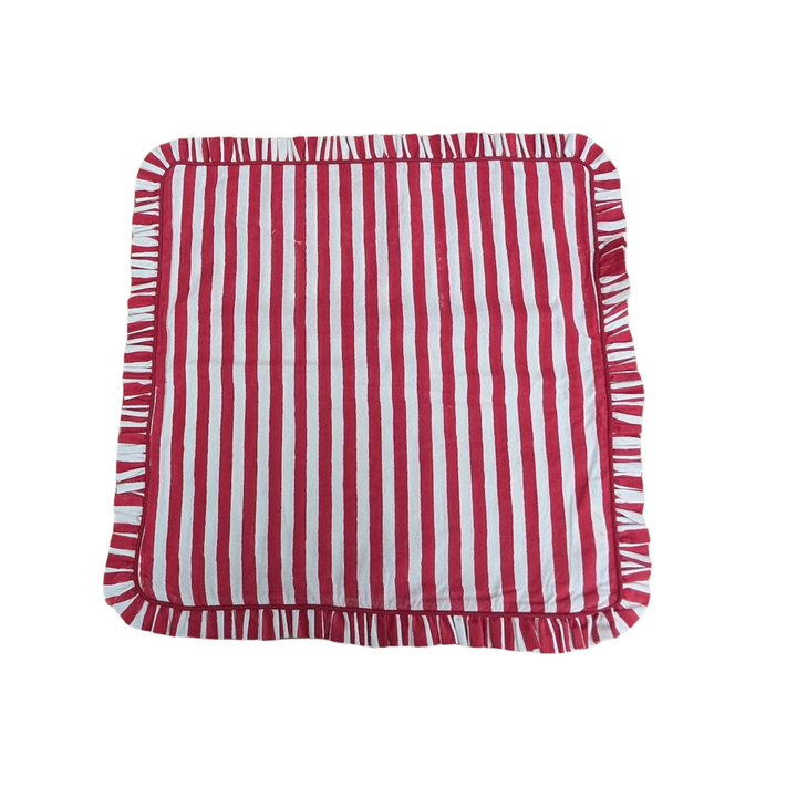 Holly Red Frill Cushion Cover