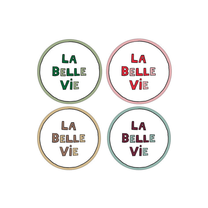 Set of 4 Dessert Plates La Belle Vie D19cm