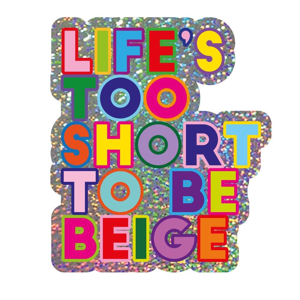 Glitter sticker Life&
