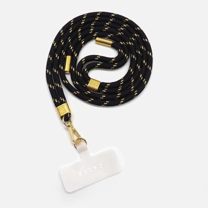 Telephone Cord Black and Gold