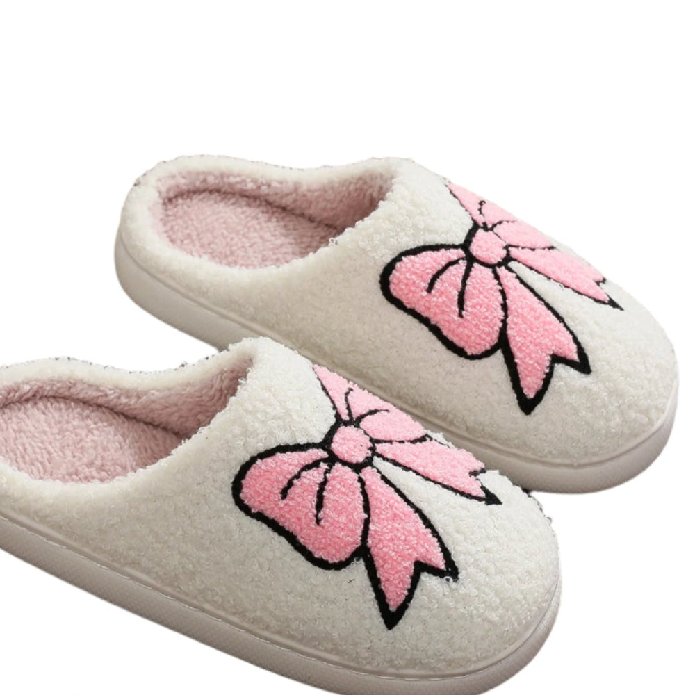 Pink Bow Slippers-Slippers-LNH Edit