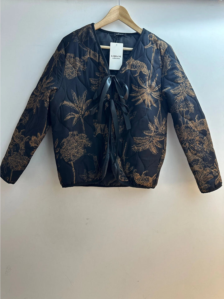 Lace up printed Jacket