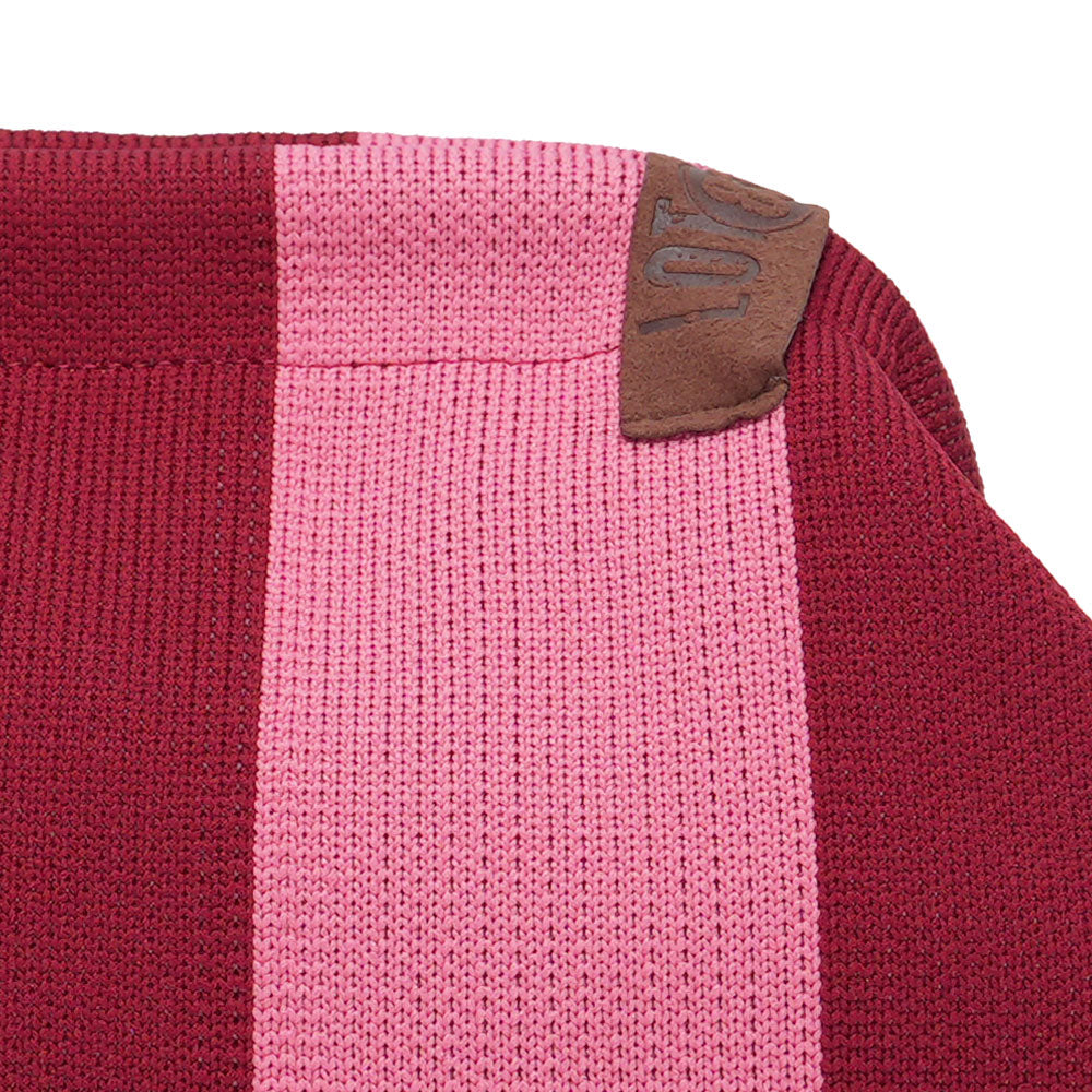 SUGAR PINK &amp; RED Stripe Clutch Bag