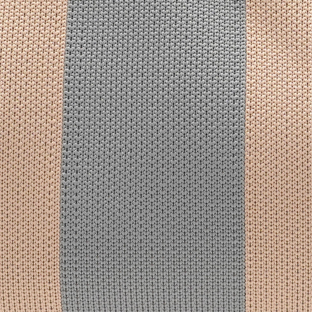 BEIGE &amp; GREY Stripe Clutch Bag