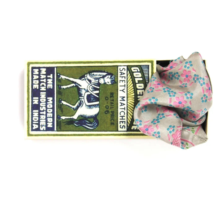 Silk Mini Natasha Rose Fuchsia scarf