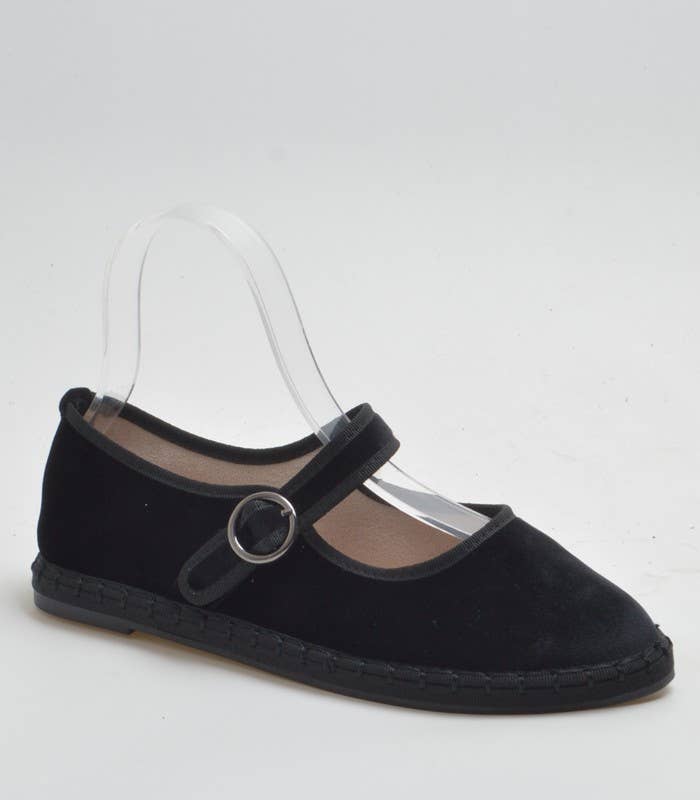 Black Velvet Mary Janes