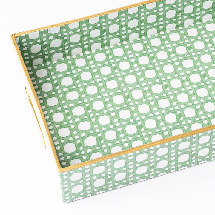 Green Cane Vanity Tray-Trays-LNH Edit