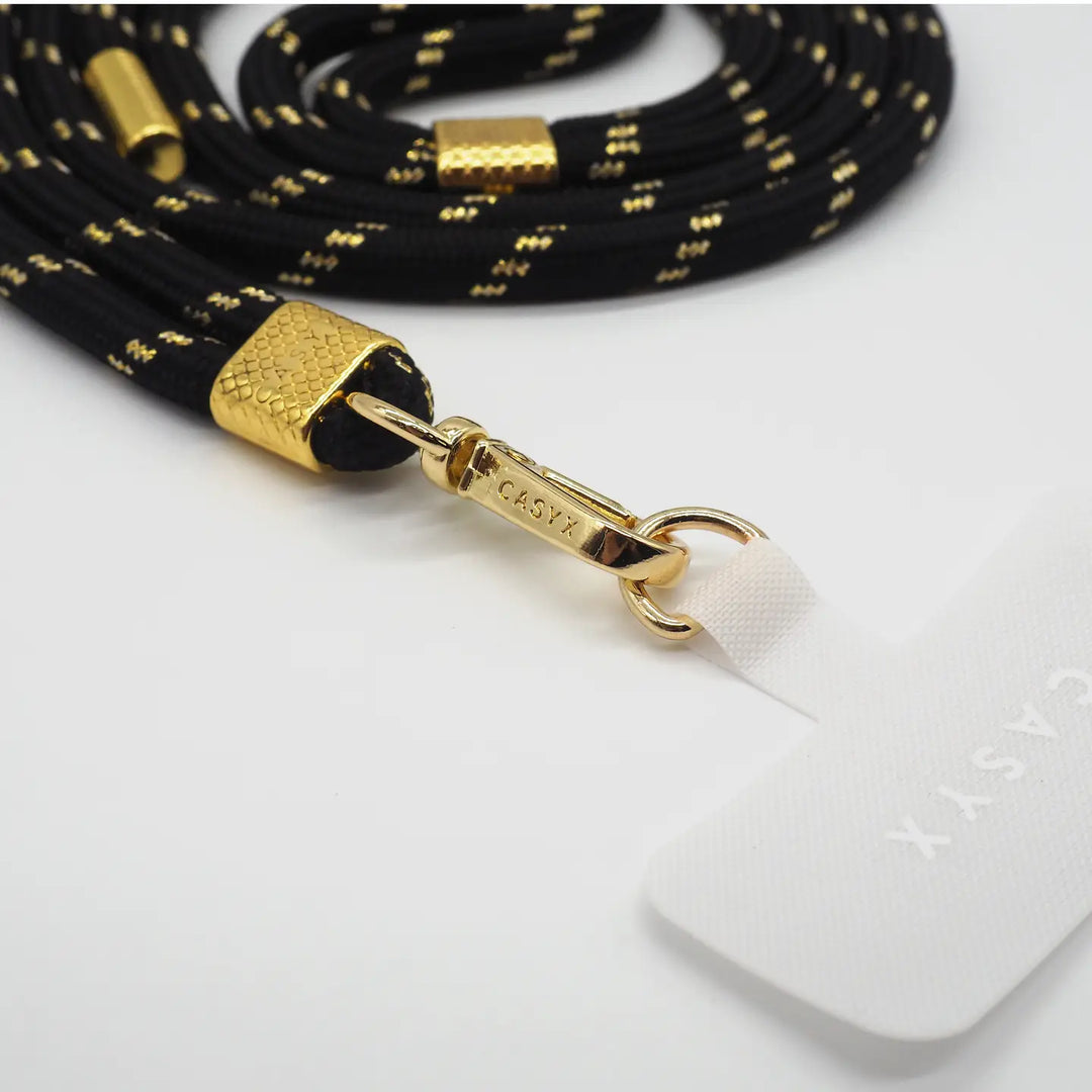 Telephone Cord Black and Gold