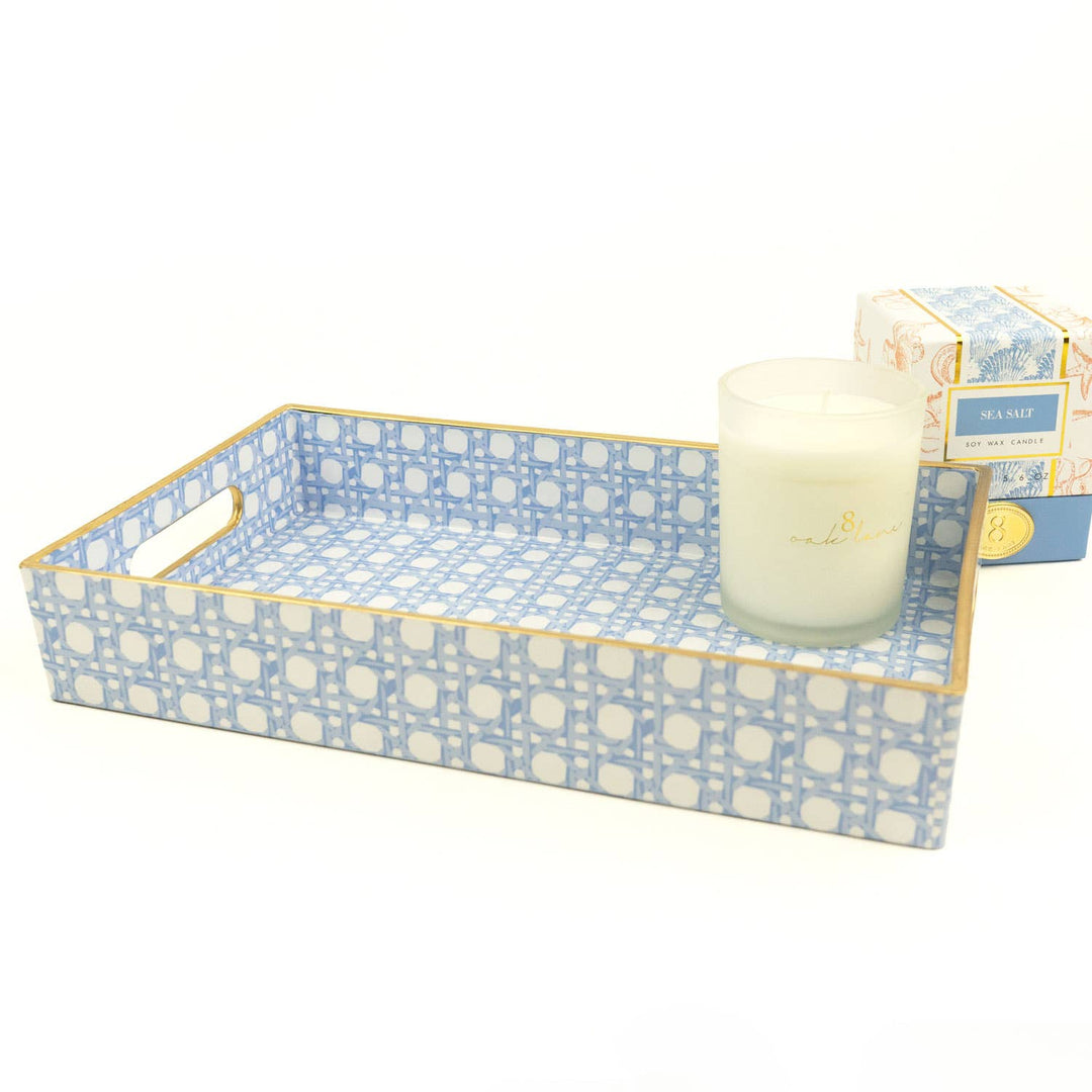 Blue Cane Vanity Tray-Trays-LNH Edit