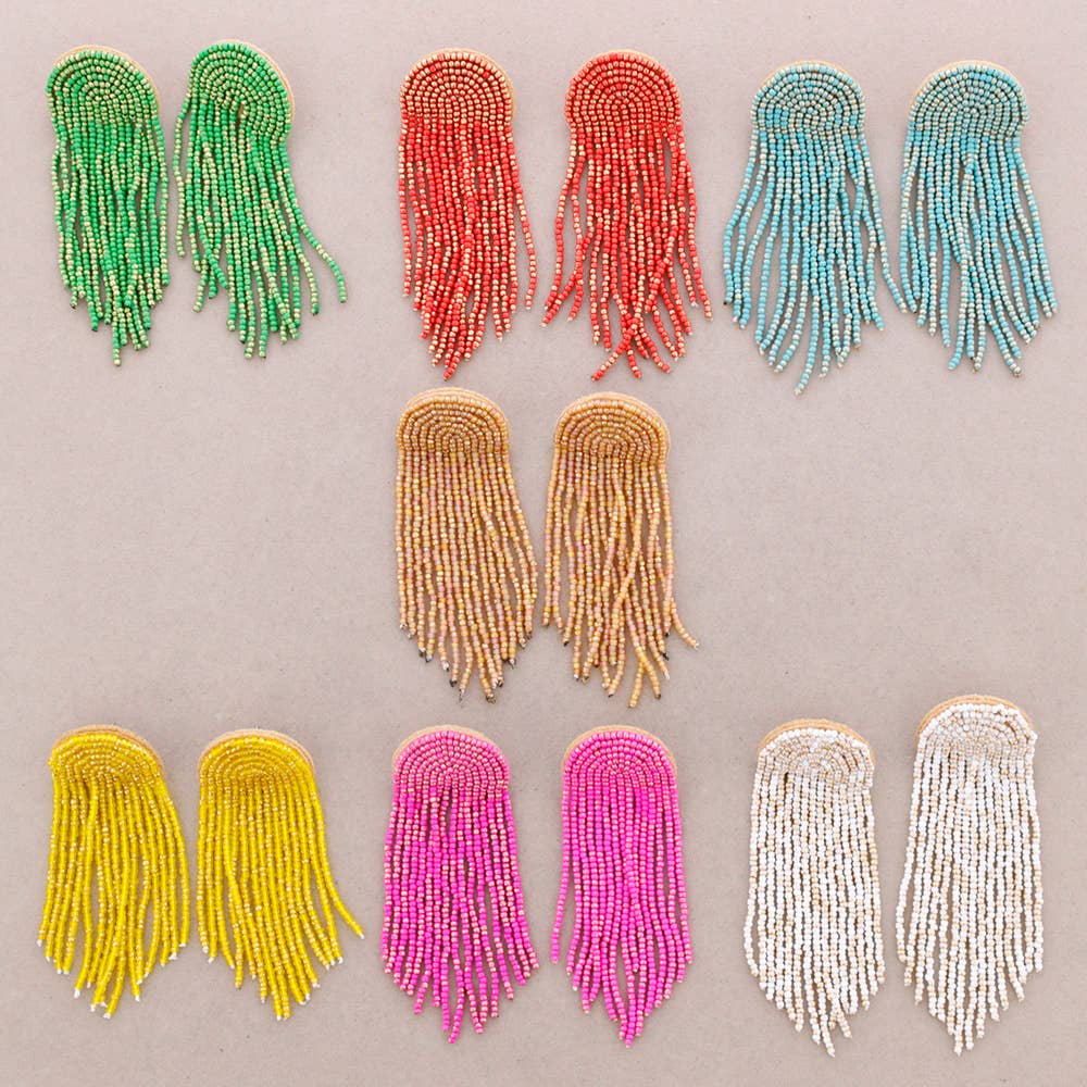 Pink Beaded Earrings