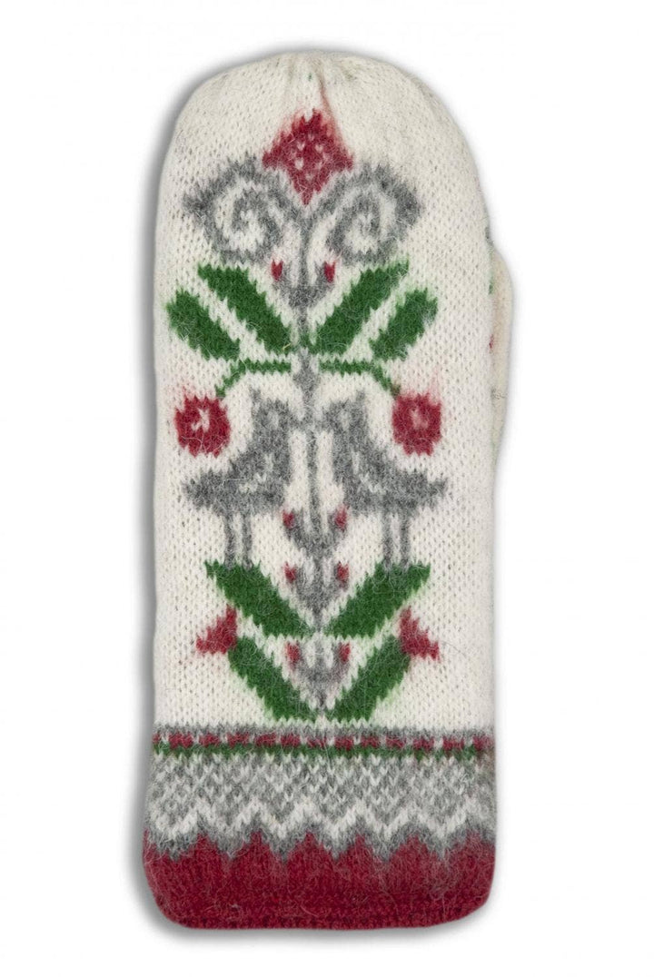 Knitted Mitten: White