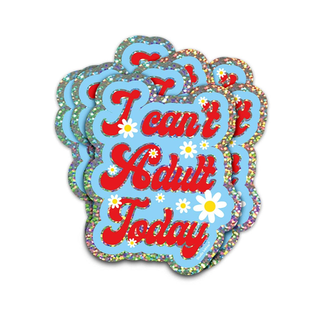 Glitter sticker I can&