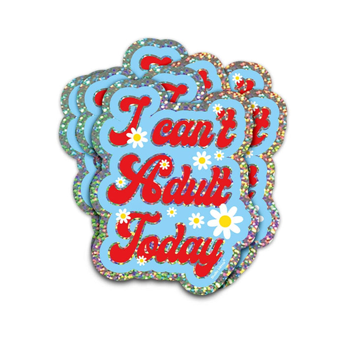 Glitter sticker I can&