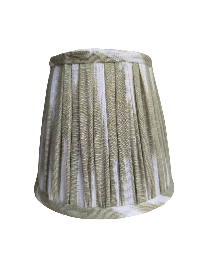 Green Ikat Pleated Lampshade-Lampshades-LNH Edit