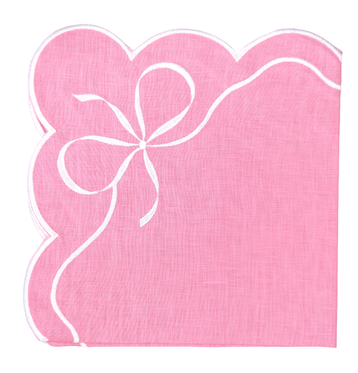 Elizabeth Pink Linen Napkins, Set of 4