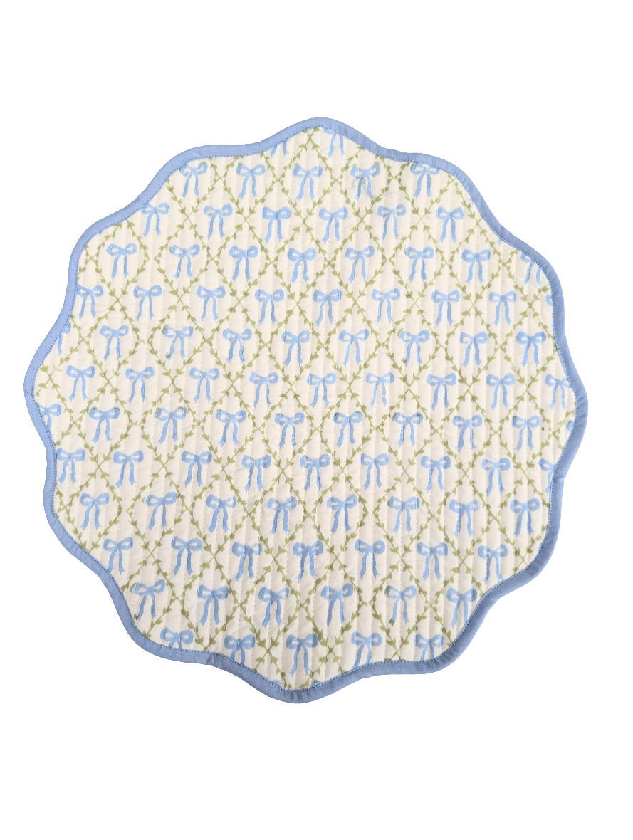 Elizabeth Blue Placemats, Sets of 2-Placemats-LNH Edit