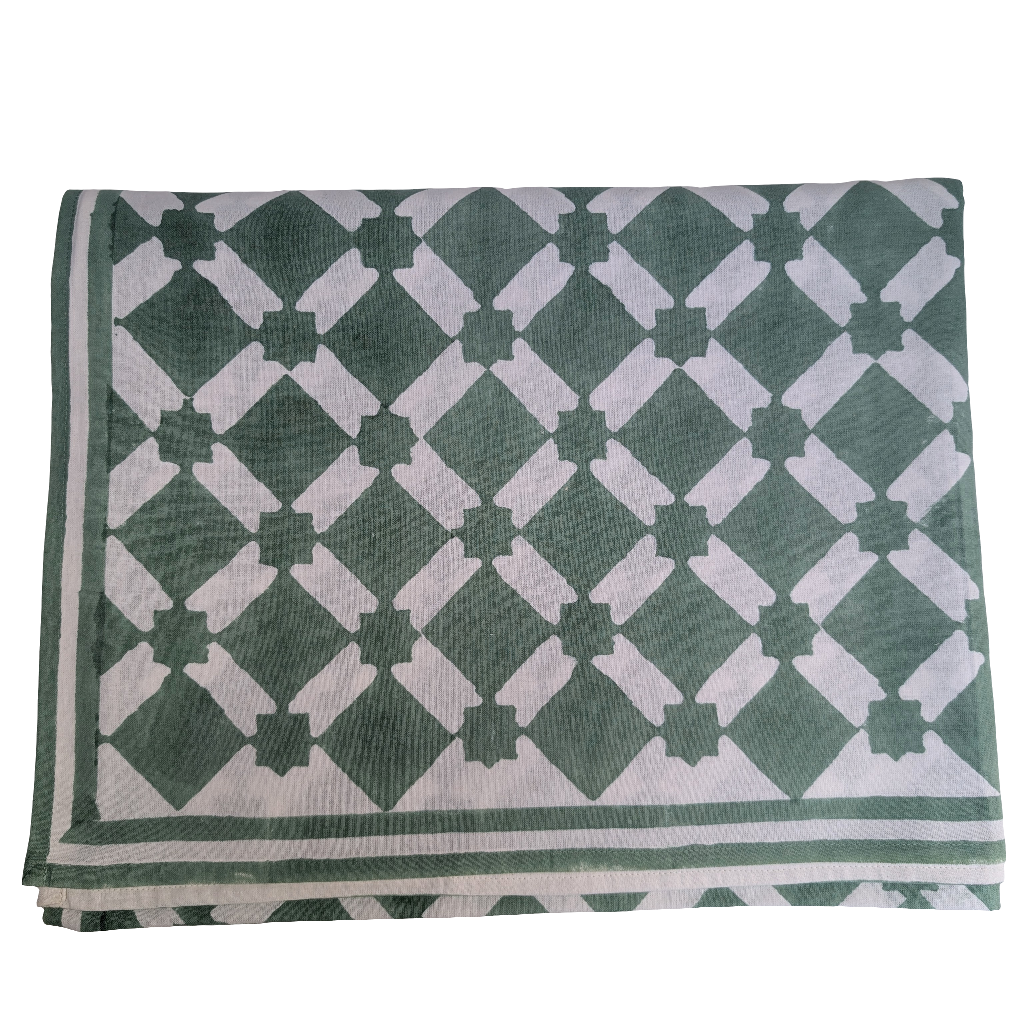 Adeline Seagreen Tablecloth-Tablecloths-LNH Edit