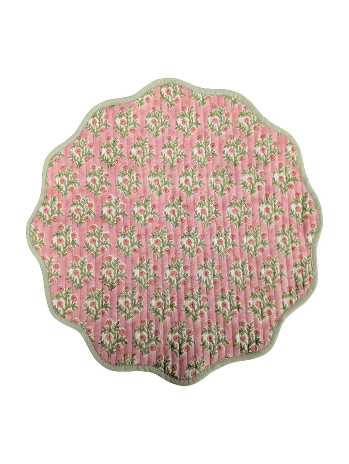 Emily Pink Placemats, Sets of 2-Placemats-LNH Edit