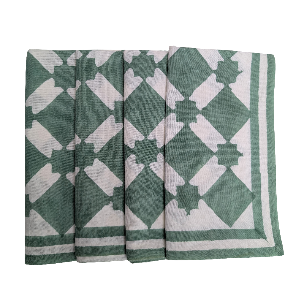 Adeline Seagreen Napkin, Set of 4-Napkins-LNH Edit