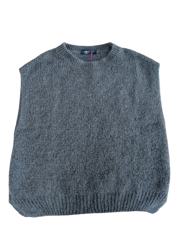 Mohair Sleeveless Sweater-Jackets & Coats-LNH Edit