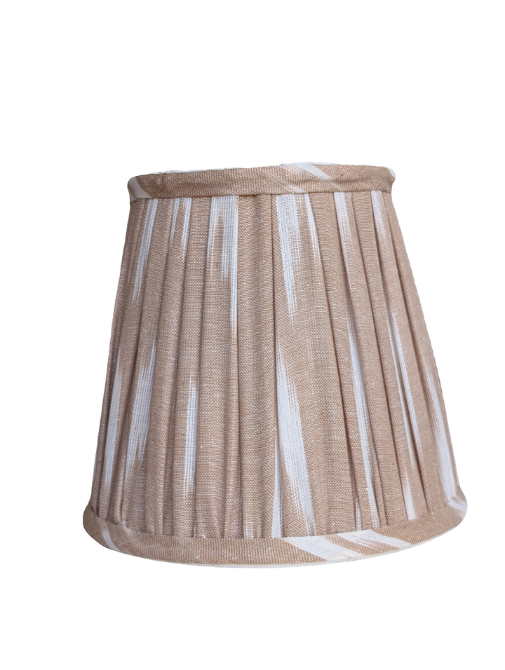 Beige Ikat Pleated Lampshade