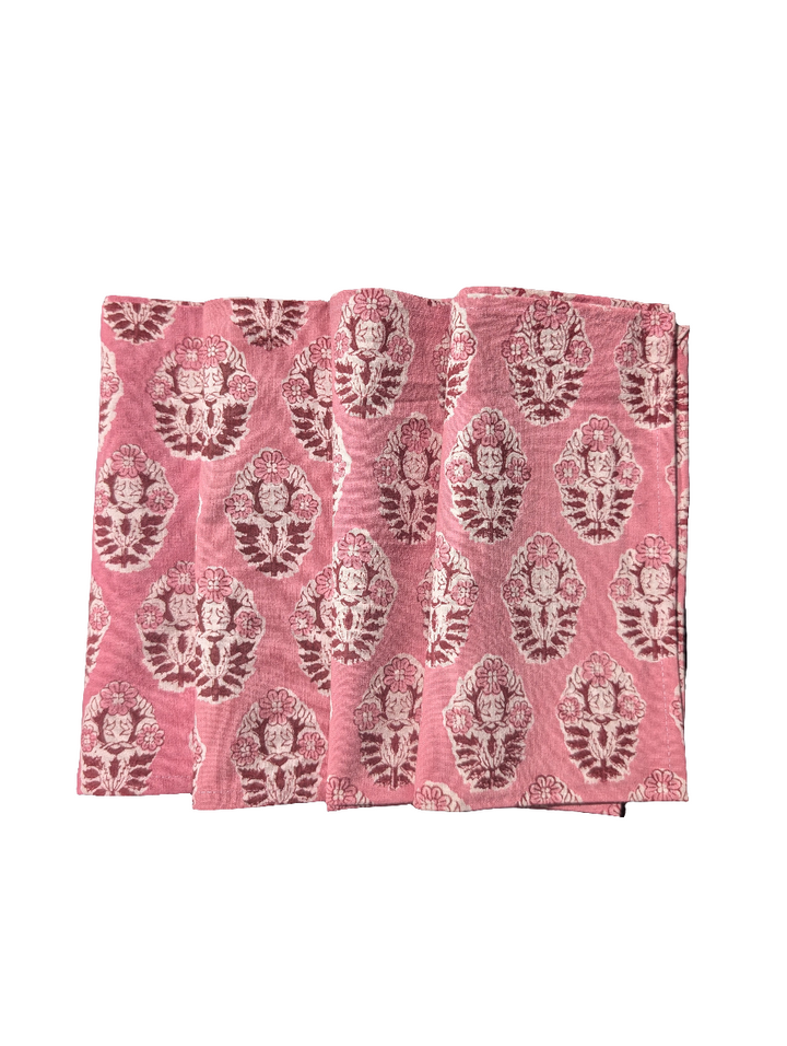 Pia Dusty Pink Napkin, Set of 4-Napkins-LNH Edit