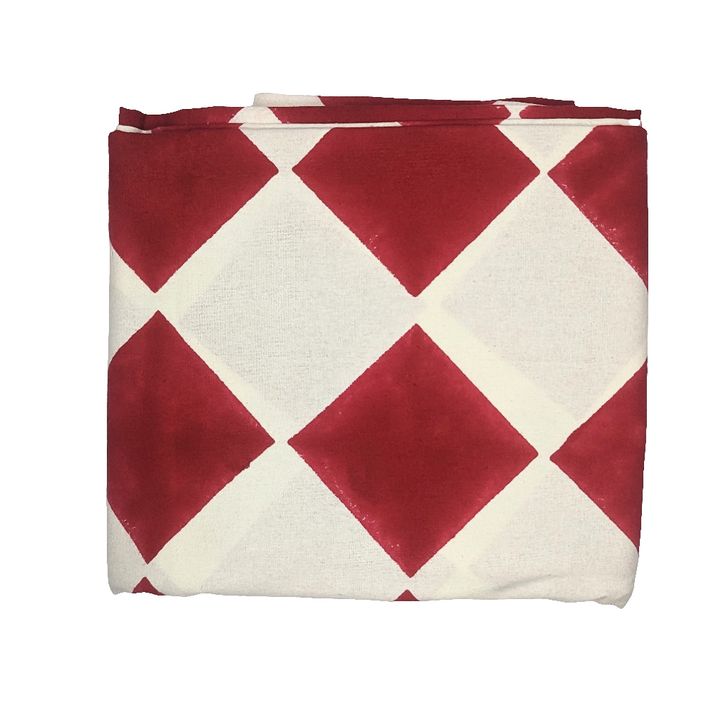 Circus Red Round Tablecloth