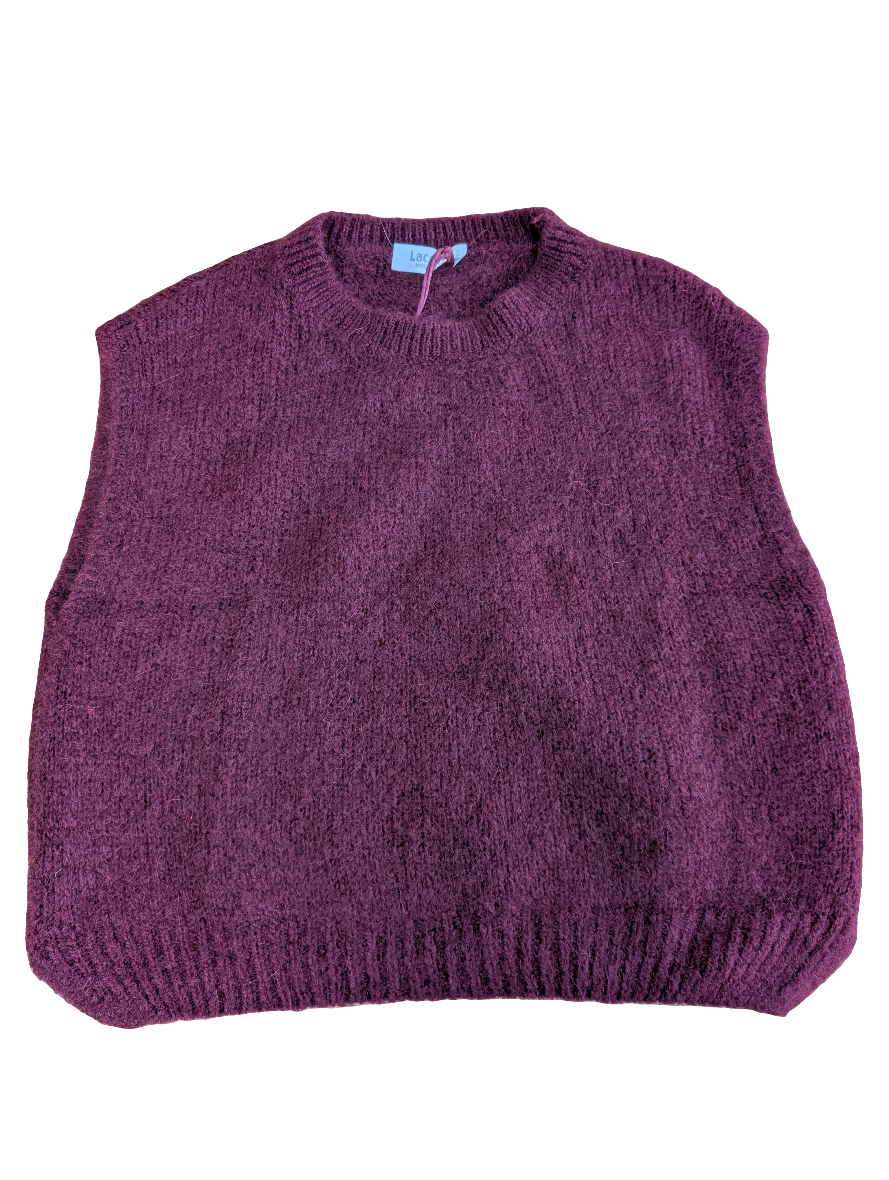 Mohair Sleeveless Sweater-Jackets & Coats-LNH Edit