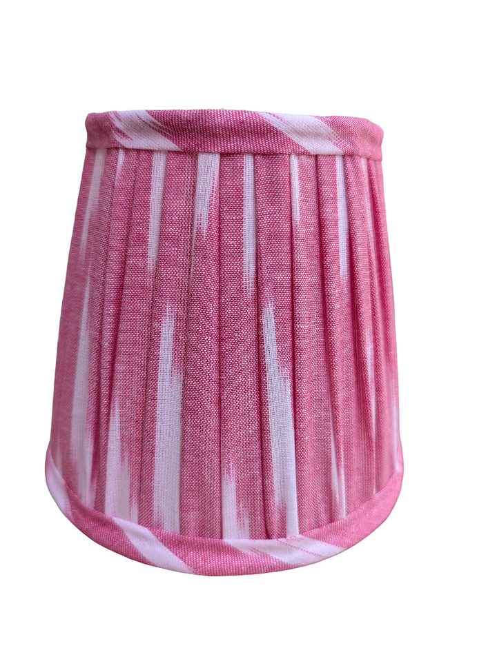 Pink Ikat Pleated Lampshade-Lampshades-LNH Edit