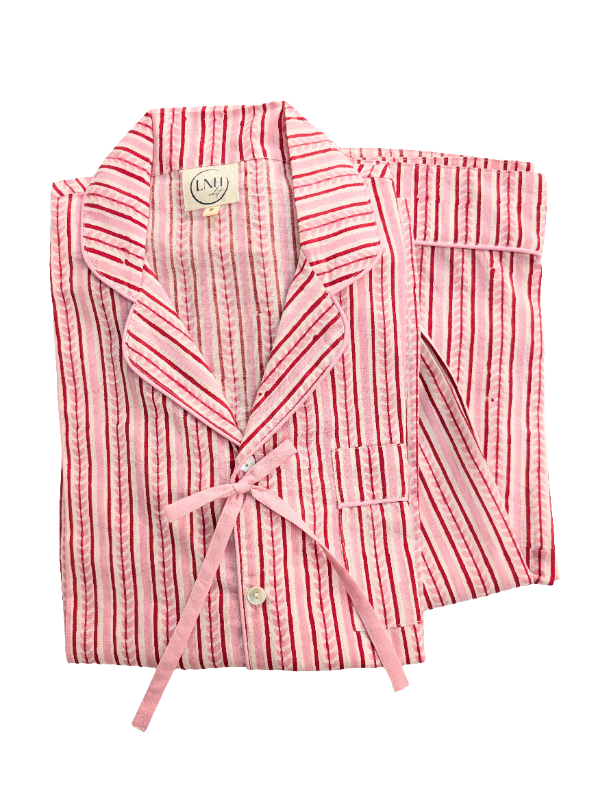 Alani pink bow Pyjama Set LNH Edit