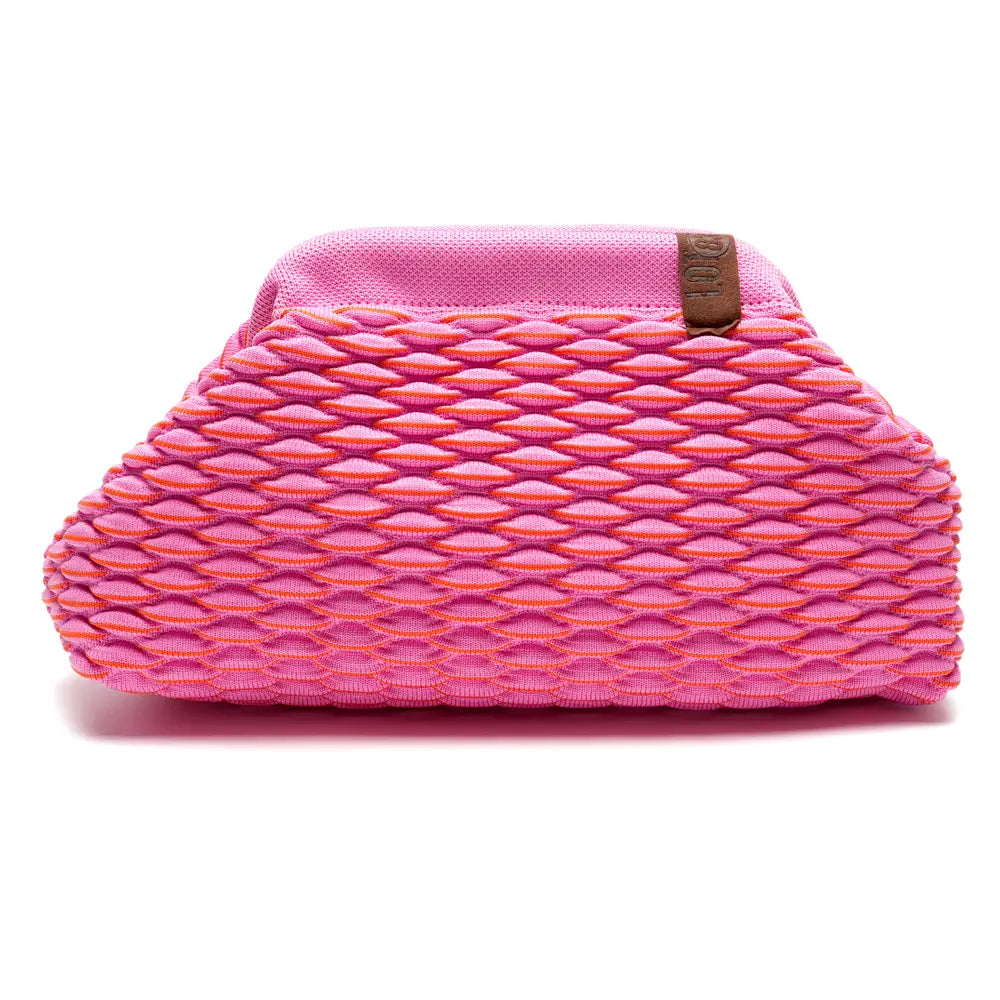 PINK KNIT Clutch Bag