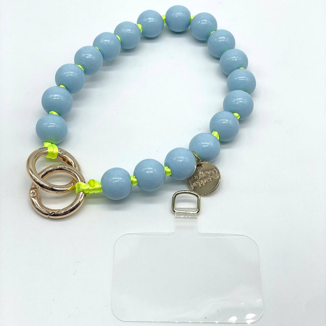 Blue on Neon Phone/ Bag Charm