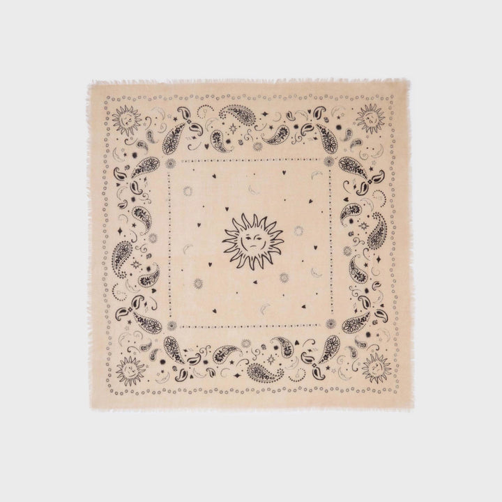 Small Scarf in 100% Wool Alice Ecru