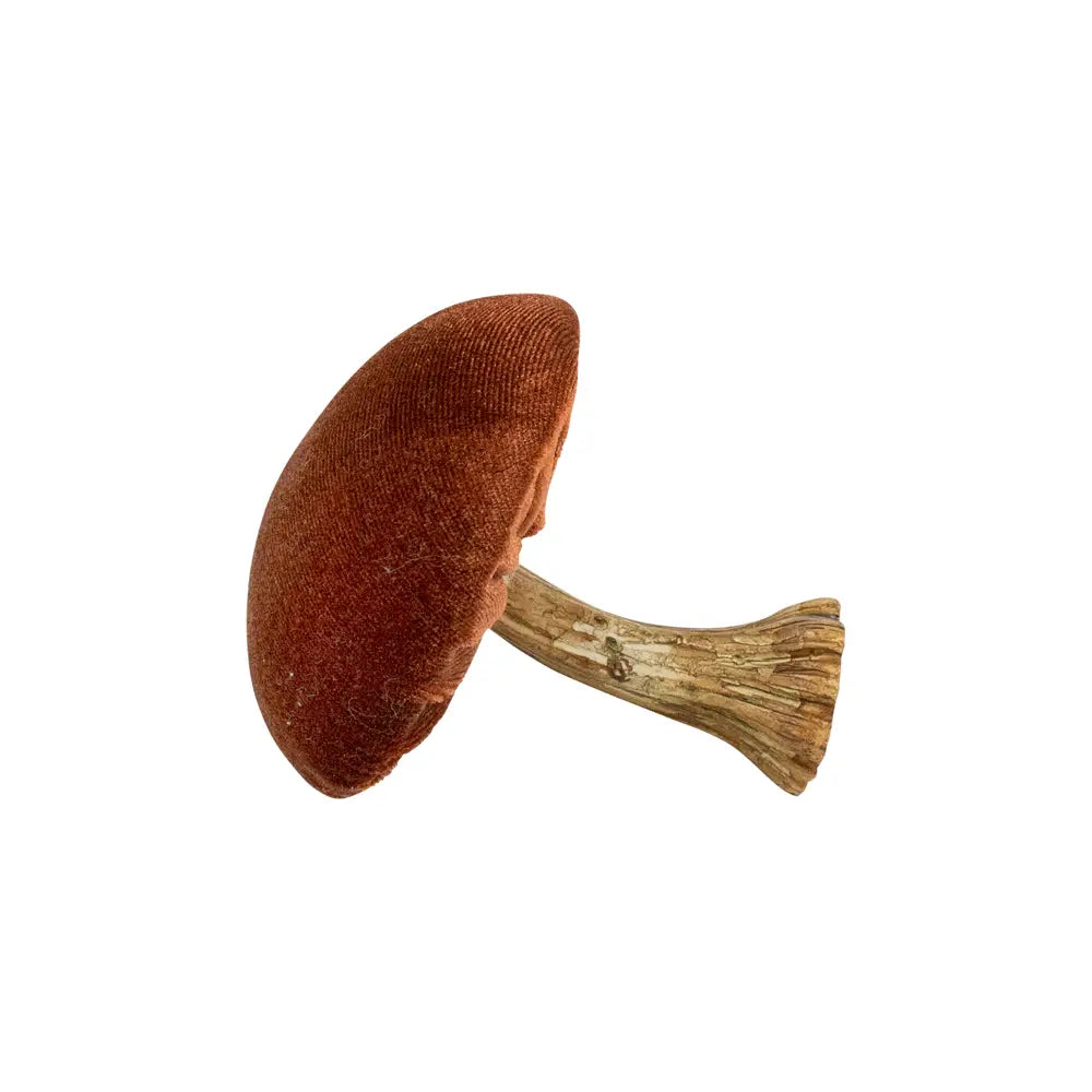 Decoration Velvet Mushroom Rust 10 cm