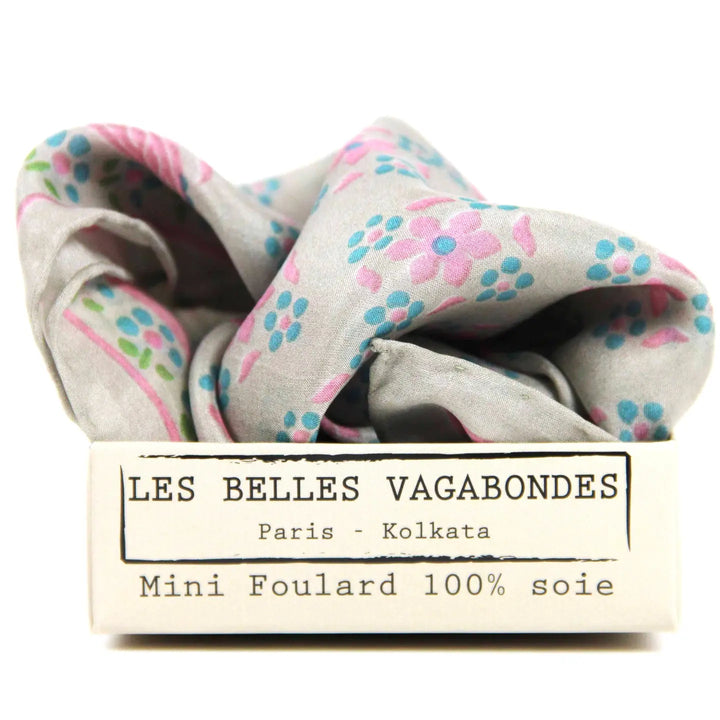 Silk Mini Natasha Rose Fuchsia scarf