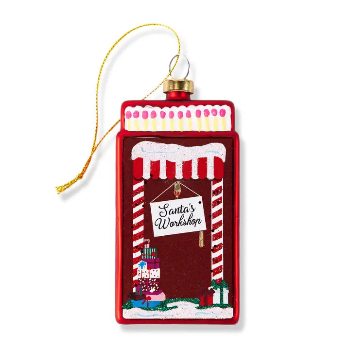 Matchbox Ornament - Santa's Workshop