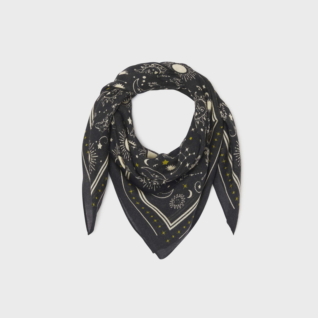 100% Wool Scarf Madeleine Black