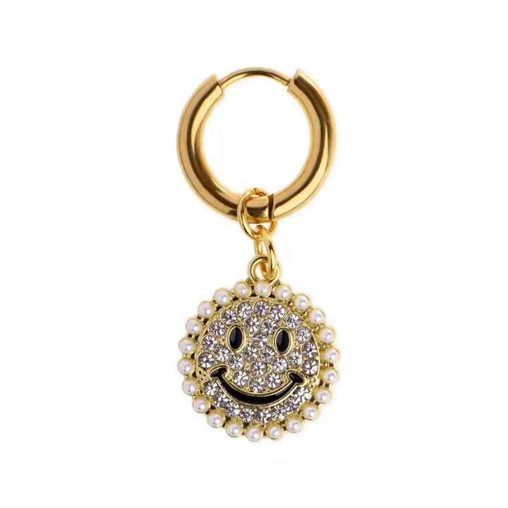 Glitter Smiley Earring--LNH Edit
