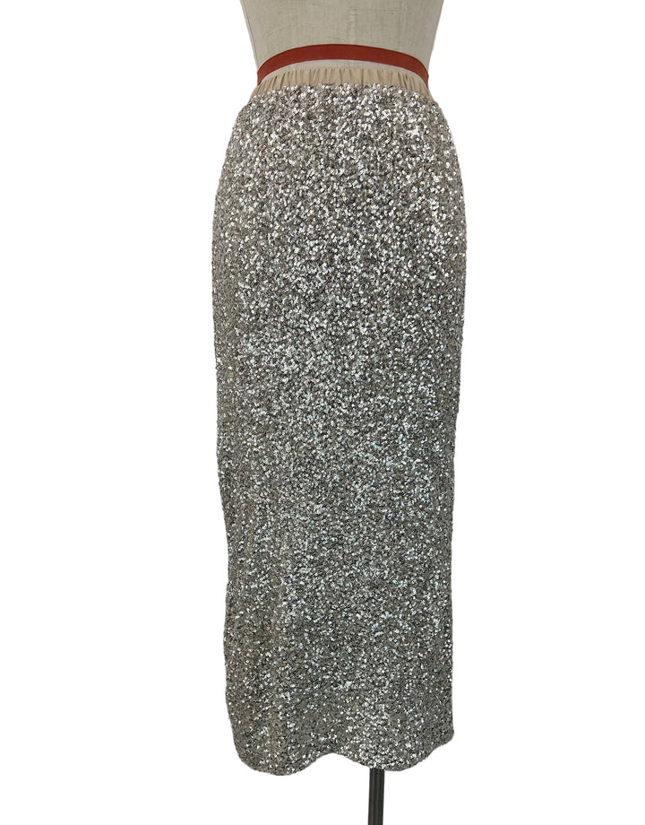 Beige Sequined skirt