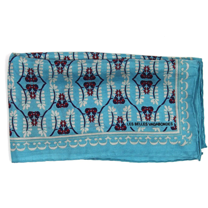 Silk Mini Albertine Turquoise scarf