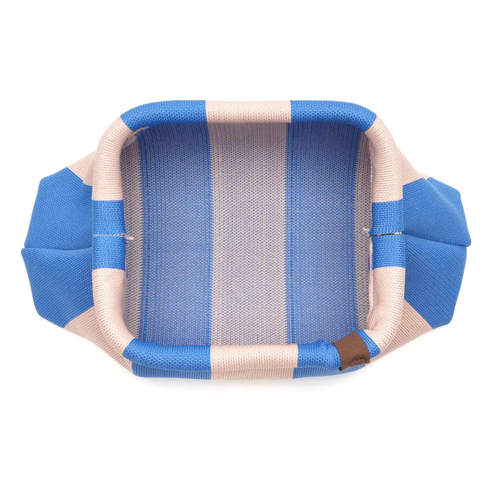 BLUE &amp; CREAM Stripe Clutch Bag