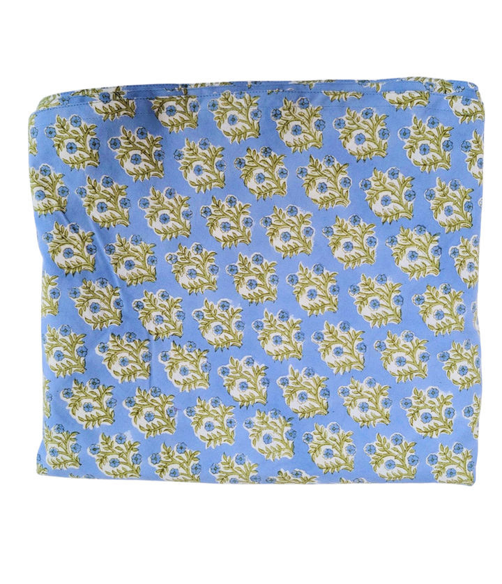 Emily Blue Round Tablecloth-Tablecloths-LNH Edit