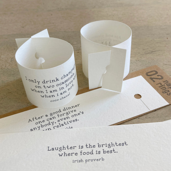 Paper Napkin Rings, Set of 6 -Style 02