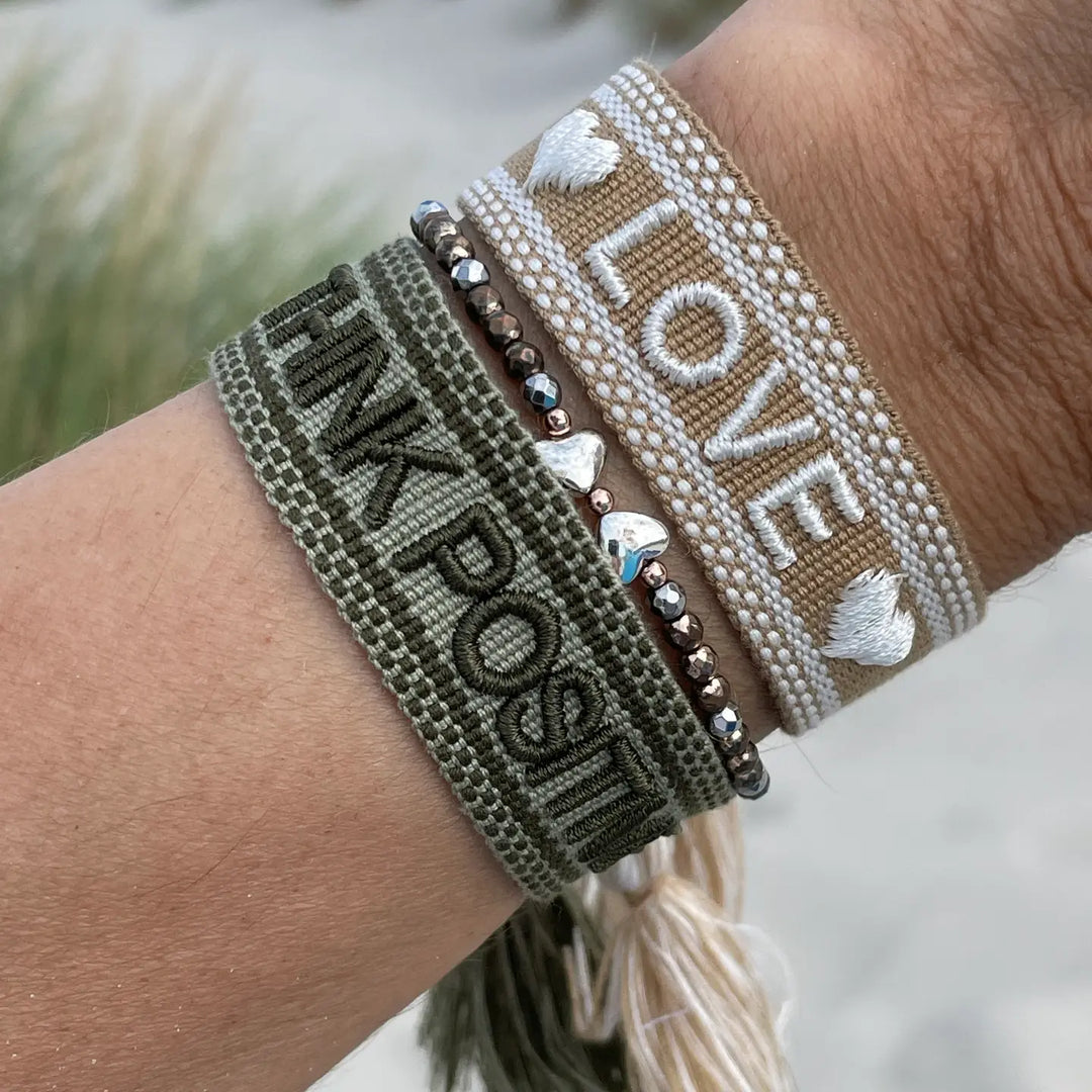 Think Positive Woven Bracelet