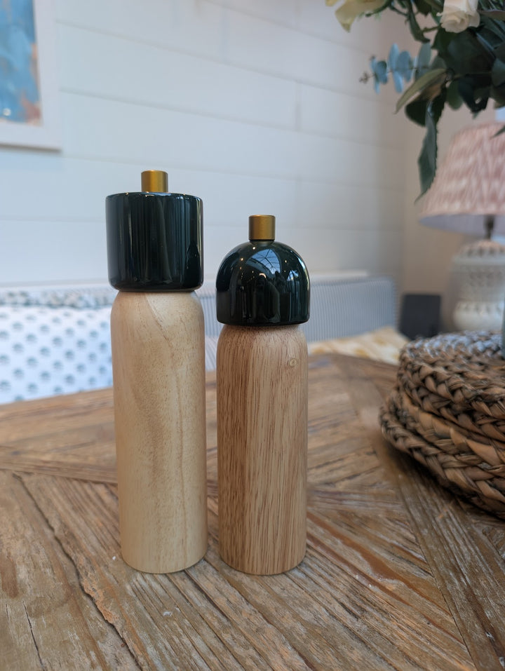 Salt/Pepper Grinder green and gold (Large)